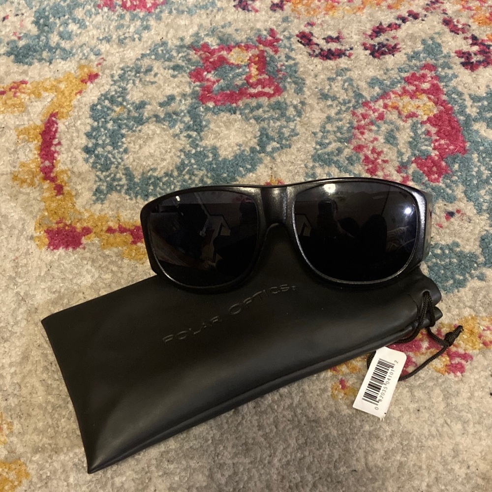 Polar Optics Women's Black Polarized Sunglasses With Case